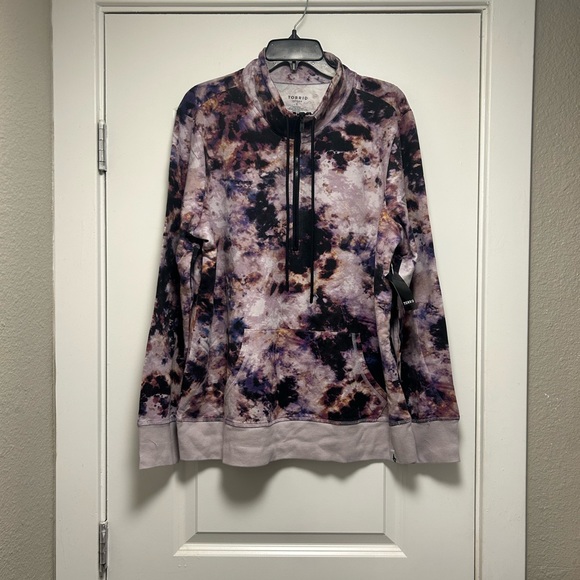 🎉 HOST PICK🎉 Torrid Purple Tie Dye Active Zip Sweatshirt - Picture 5 of 7